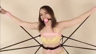 The sweet girl Diana is tied up and fucked hard