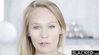 Negro man tried to stretch the hole of a white girl, but could not do it