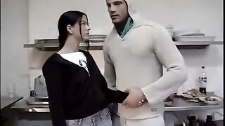 The guy did not let the virgin brunette rest