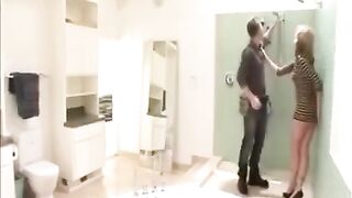 The wife had an affair with a plumber while her husband was at home