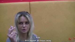 Brought the girl to the bus stop and fucked her mouth