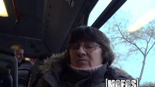 The baby was fucked in her ass right on the bus