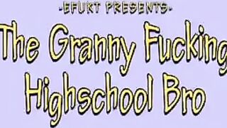 He managed to get his dick in the crotch of the hot granny