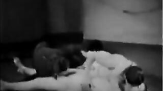 A group sex video with a hot threesome fuck scene from the past