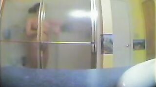 A girl took a shower not knowing that someone was secretly filming her