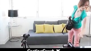 Skinny brunette gets fucked on the casting couch in eporn