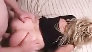 The man roughly fucked a beautiful point of his wife at home