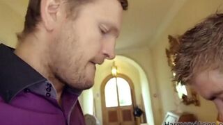 Two guys with one girl, who likes to cry and moan in orgasm