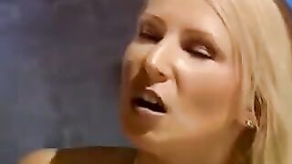 Sexual girl put on a gag ball and tied up the hands
