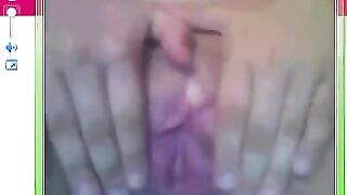A girl showed her huge pussy in the chat and more