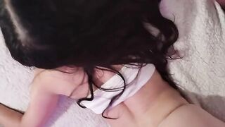 Guy fucked his step-sister hard and filled her wet pussy with cum