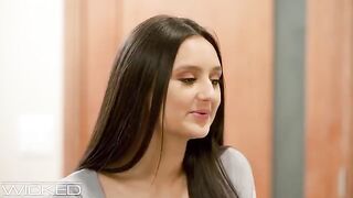 A hot beautiful brunette gets a great doggystyle fuck in this steamy scene