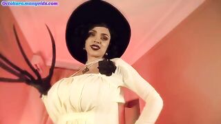 The Lady Dimitrescu character from Resident Evil 8 gets fucked by her man slave in a cosplay scene inspired by Octokuro’s signature style of blending anime and video game inspirations into intricate cosplay designs, brought to life through her striking ph