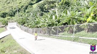 Busty Latina PAWG gets fucked hard after jogging repeats