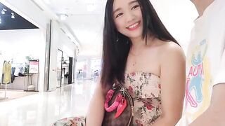 An appetizing random girl meets a guy and fucks with him at his home