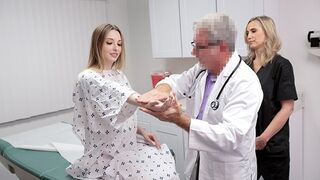 Gorgeous teen Ailee Anne gets fucked by pervert doctor and his assistant in a threesome