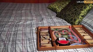 A gamer guy has an intense experience with a hot brunette