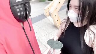 Adult version of the Squid game with a hot Asian girl