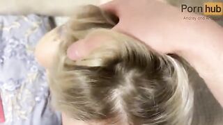 Her ass was gapped by my cock, and she moaned painfully