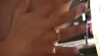 The guy brought himself to orgasm with the help of a toy