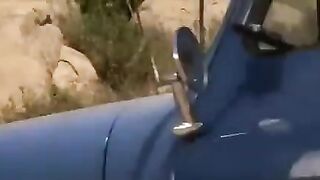 The driver had sex with a girl straight in the car