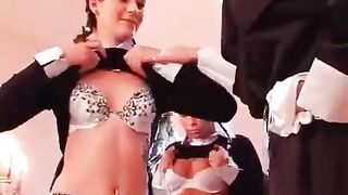 A nun forced three girls to have sex and enjoy it, just like in a taboo movie