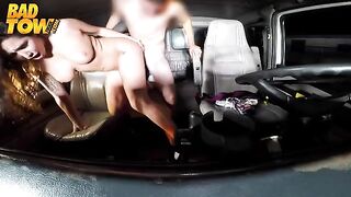 Up the skirt of the car driver and passenger with hidden camera