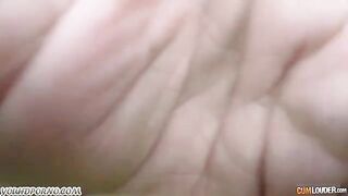 Bald guy picked up blondie, fucked her ass hard