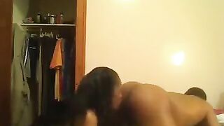 A girl punished her guy for disobedience with a strapon in bed