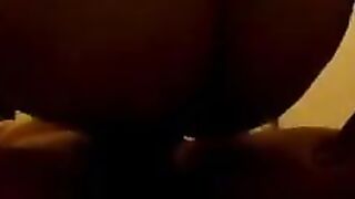 A mature woman with a sagging belly gets fucked by two guys