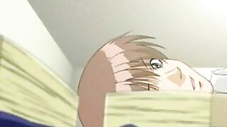 Hentai girl with big eyes is a pro at blowing jobs