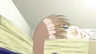 Hentai girl with big eyes is a pro at blowing jobs