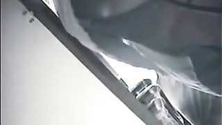 The hidden camera at the checkout in the store captures unexpected moments