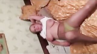 A pregnant woman has shown her boobs to the photographer in an intimate shot