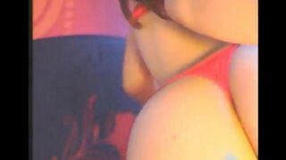 The girl has sex with a vibrator in all holes at once
