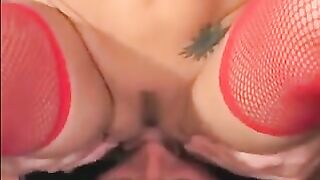 A chick in linen stockings sat on a guy’s face, showcasing intense pussy licking