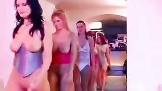 Gangbang with a girl who has big and beautiful natural tits