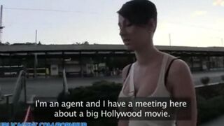 A girl is working as a porn actress to earn some money