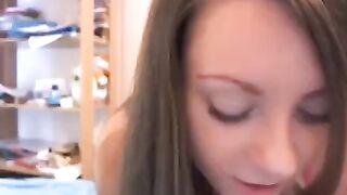 A Russian with a tender chest plays with sex toys on camera