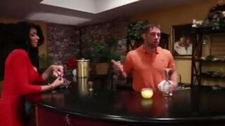 Sexy girl Christina had sex with the bartender on his shift