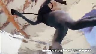 A Redhead Eporn Scene of a Naked Girl in the Pool