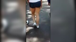 A girl with a stunning ass invited someone for herself