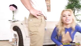 Fucked a blonde with cancer on the couch hard