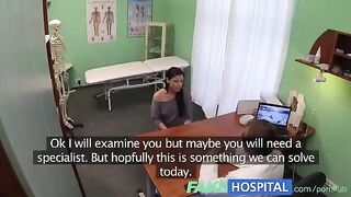 The cunning doctor checked the patient's holes and got his dick inside