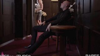 A cute blonde shows off her skilful sucking skills in this hot scene