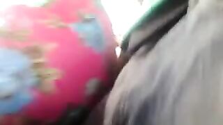 A guy is rubbing his dick through a riser on girls in the bus