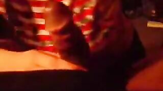 A sexy girl made a blowjob for her loved one at home