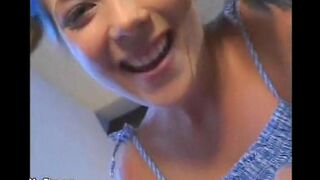 The mini man fucked the babysitter with small tits