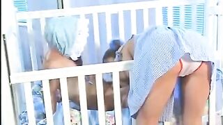 The mini man fucked the babysitter with small tits