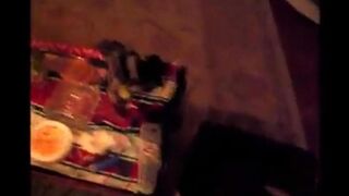A drunk girl in the rubbish sorted by appearance
